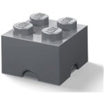 LEGO® Cutie depozitare LEGO 2x2 gri inchis, LEGO®