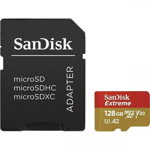 SanDisk Extreme MicroSDXC 128GB V30 + Adaptor SD+ 1 An RescuePRO Deluxe