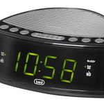 radio cu ceas si alarma, display mare, rc 846, negru, trevi, TREVI