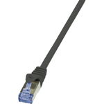 Cablu S/FTP LOGILINK Cat7, LSZH, cupru, 600MHz, mufe RJ45 Cat6a, 50 m, black, AWG26, dublu ecranat CQ4143S, LogiLink