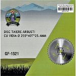 Disc cu dinti vidia 255x25.4x40T special arbusti, pentru motocoasa, Micul Fermier, Micul Fermier