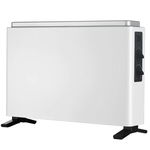 Convector electric de podea, 3 trepte putere, 2000W, Termostat reglabil, alb, KlaussTech