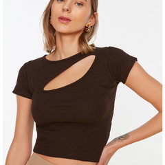 Bluza crop cu decupaj, Trendyol