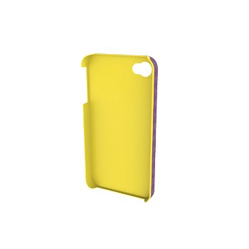 Carcasa iPhone 4/4s mov cu interior galben LEITZ Complete Retro Chic, LEITZ