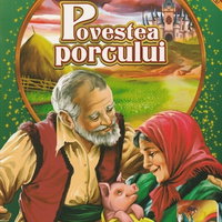 Carte de colorat A4 cu povesti si abtibilduri - Povestea porcului, EUROBOOK