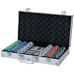 Set Poker 300 jetoane, servieta de aluminiu, Tenq.ro