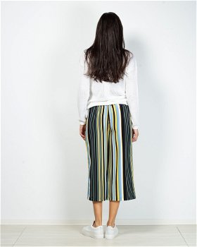 Pantaloni culotte cu elastic in talie si buzunare 2029701025, FARA BRAND