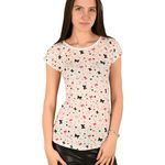 Tricou alb cu fluturi - cod 41799, 