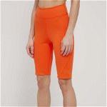 adidas by Stella McCartney pantaloni scurți de antrenament HD9106 femei, culoarea portocaliu, neted, high waist, adidas by Stella McCartney
