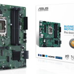Placa de baza Asus PRO B660M-C D4-CSM, Micro ATX, Intel B660, Socket 1700, DDR4, 4 sloturi, Asus