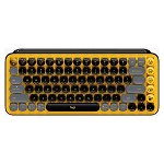 Tastatura Logitech POP Keys Bluetooth Mechanical Keyboard - BLAST YELLOW - US INT'L Negru/Galben Bluetooth Fara fir