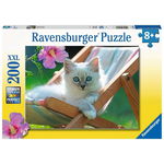 Puzzle Pisicuta Alba, 200 Piese, Ravensburger