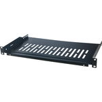 Raft fix logilink 1u pentru rack 19", adancime 250mm, sarcina maxima 10kg, vopsea antistatic, otel 1.5mm, black, "sf1c35b"