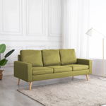 Canapea cu 3 locuri, vidaXL, Tesatura, 184 x 76 x 82,5 cm, Verde