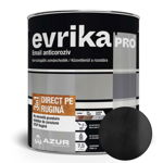 Vopsea alchidica Azur Evrika Pro direct pe rugina, negru lucios, 0.75 l, Mathaus