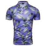 Tricou stil modern pentru barbati, de vara, cu model tropical de ananas, potrivit pentru plaja, mai multe optiuni de culoare, Neer