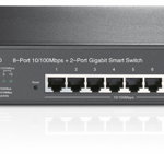 Switch Web Smart 8 porturi 10/100 Mbps + 2 porturi 10/100/1000 Mbps, Fanless, TP-LINK TL-SL2210
