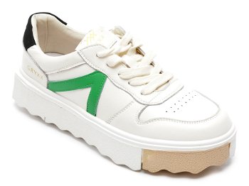 Pantofi sport GRYXX albi, 22182, din piele naturala