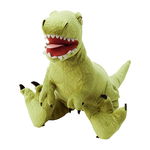 Dinozaur tiranozaur Rex de plus, verde, 44 cm, 12 luni +