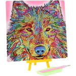 Set creativ cu diamante rotunde Diamond Painting Extra Shiny Animal 20x20 cm, Toi-Toys, Caine