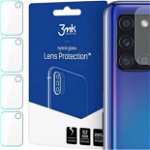 Set 4xFolie Protectie Sticla Flexibila 3MK pentru Camera Samsung Galaxy A21s, Structura Incasabila, 7H, 0.2 mm, 3MK