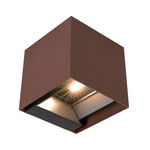 Aplica LED COB solara de perete 9W cu senzor PIR culoare corten unghi reglabil IP65, V-Tac