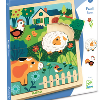 Puzzle 15 piese - Animale de la ferma | Djeco, Djeco Puzzle 15 piese - Animale de la ferma | Djeco, Djeco