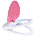 Reductor WC copii portabil, suprafata de siguranta antialunecare, antiderapant, roz, forma lacrima, buz, 45L x 37l cm,, oem