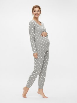 Pijama gravide, bluza si pantalon, bumbac organic Mamalicious Rib, Mamalicious