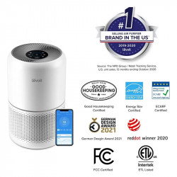 Purificator de aer Levoit Core 300S, 41 m2, 23W, True HEPA, Comenzi vocale, Timer, 3 viteze, Silentios, Fara ozon, Alb, Levoit
