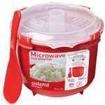 Cutie alimente din plastic cu steamer orez pentru microunde Sistema 2.6L