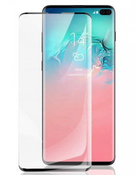 Folie de sticla pentru Samsung Galaxy S10, MyStyle, cu margini colorate Negru
