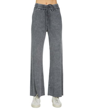 Imbracaminte Femei Michael Lauren Galen Straight Leg Pants Black Mineral Wash, Michael Lauren