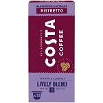 Capsule cafea Costa Lively Blend Ristretto, compatibil Nespresso, 10 capsule, 57g, Costa