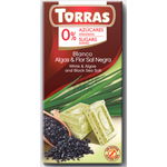 Ciocolata Torras alba cu alge si sare de mare fara zahar si fara gluten, 75gr