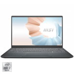Laptop MSI 14'' Modern 14 B10RBSW, FHD, Procesor Intel® Core™ i7-10510U (8M Cache, up to 4.90 GHz), 16GB DDR4, 512GB SSD, GeForce MX350 2GB, No OS, Carbon Gray