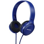Casti audio cu banda Panasonic RP-HF100ME-A, Microfon, Albastru, Panasonic