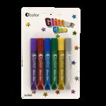 Set 6 flacoane lipici glitter colorat, OColor