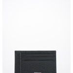 Salvatore Ferragamo Leather Card Holder Wallet Culoarea BLACK