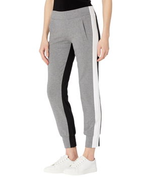 Imbracaminte Femei Norma Kamali Side Stripe Jog Pants Medium Heather GreyWhiteBlack, Norma Kamali