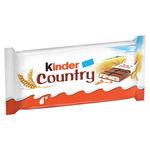 Ciocolata Kinder Country cu umplutura de lapte si cereale 94g