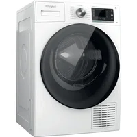 Uscator rufe Whirlpool Supreme Silence W7D94WBEE, Pompa de caldura, 9 kg, Clasa C, FreshCare+, Tehnologia al 6-lea Simt, Display LCD, Alb