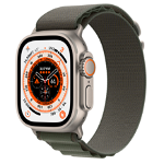 Watch Ultra, 49mm Titanium cu Green Alpine Loop Medium, GPS + Cellular, Apple