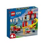 LEGO City. Statie si masina de pompieri 60375, 153 piese, 