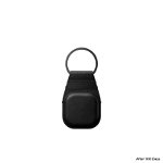 Husa de protectie tip breloc NOMAD Leather Keychain compatibila cu Apple AirTag Black, NOMAD