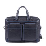 Blue square computer backpack, Piquadro
