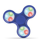 Jucarie antistres Setty Fidget Spinner LED, blue