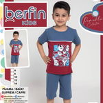 Pijama scurta baieti cu model imprimat, Berfin , Boys, 