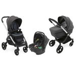 Carucior 3in1 Chicco Alysia Anthracite, gri, 0 luni+