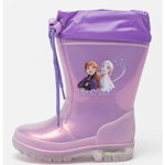Walt Disney, Cizme de ploaie cu snur si model Frozen, Lila, 32 EU
